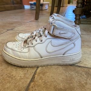 Women’s White High Top Air Force 1s